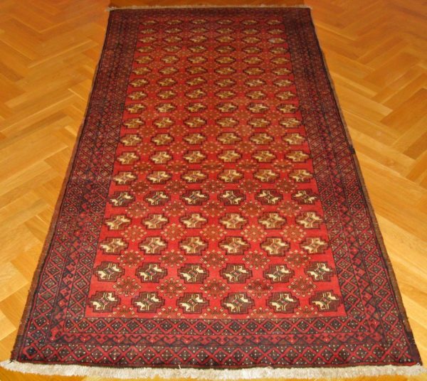 PERSIAN CARPET BALUCH NATURAL WOOL AND COLOR 263X130 CM