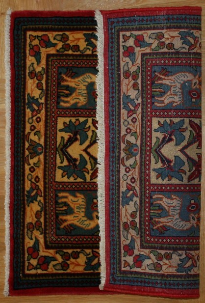 PERSIAN CARPET SAROUGH NATURAL COLORS AND WOOL 74X69 CM