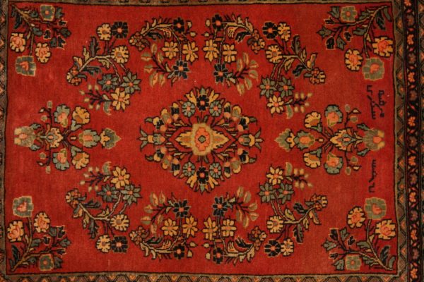 PERSIAN CARPET SARUGH HIGH QUALITY NATURAL WOOL AND COLOR 96X76 CM