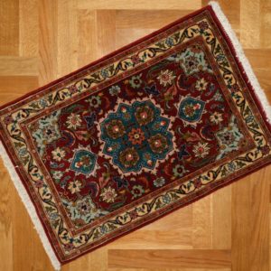 PERSIAN CARPET SARUGH HIGH QUALITY NATURAL COLOR AND WOOL 91X61 CM
