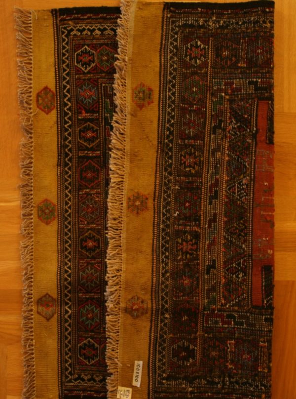 PERSIAN CARPET QUCHAN EMBROIDERED PROVINCE KHORASAN WOOL 96X60 CM