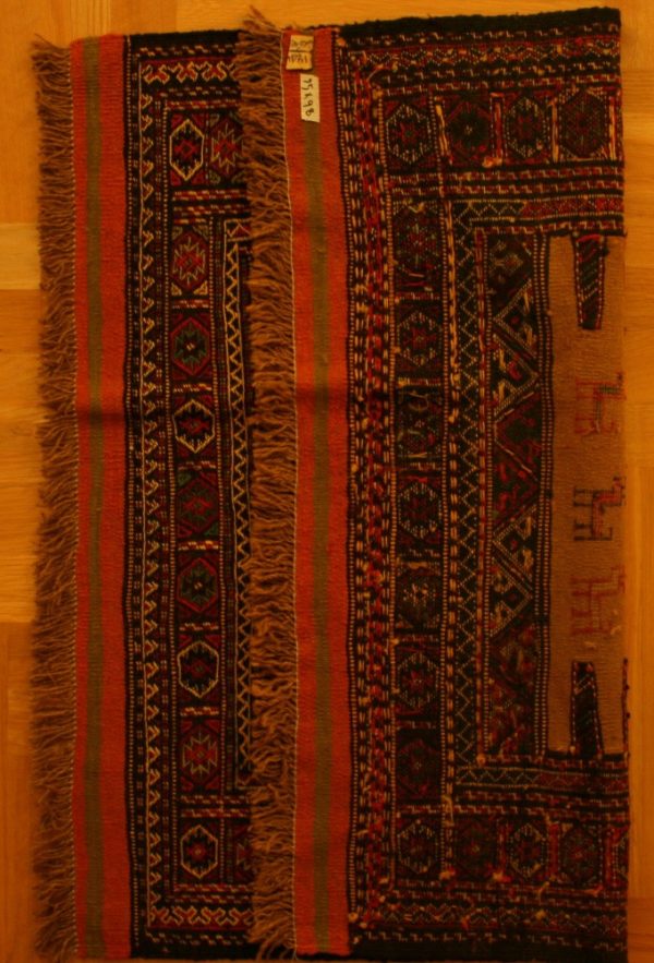 QUCHAN PERSIAN CARPET KHORASAN PROVINCE EMBROIDERED WOOL 98X95 CM