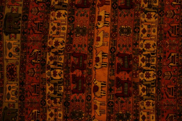 PERSIAN CARPET QUCHAN PROVINCE KHORASAN WOOL AND SILK 192X134 CM