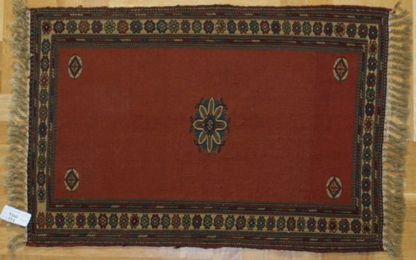 PERSIAN KILIM, EMBROIDERED, WOOLEN, 93X61 CM