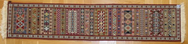 PERSIAN KILIM, EMBROIDERED, WOOL, 149X31 CM