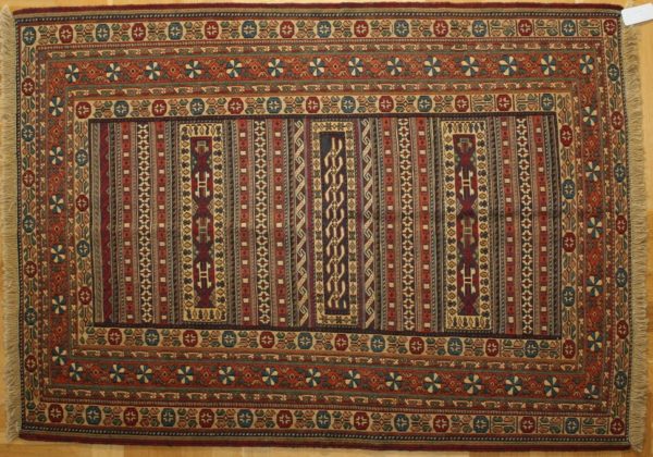 PERSIAN KILIM, EMBROIDERED, WOOLEN, 144X103 CM